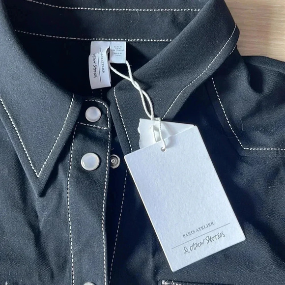 & OTHER STORIES Topstitched Belted Jumpsuit sz 8 - Picture 4 of 10